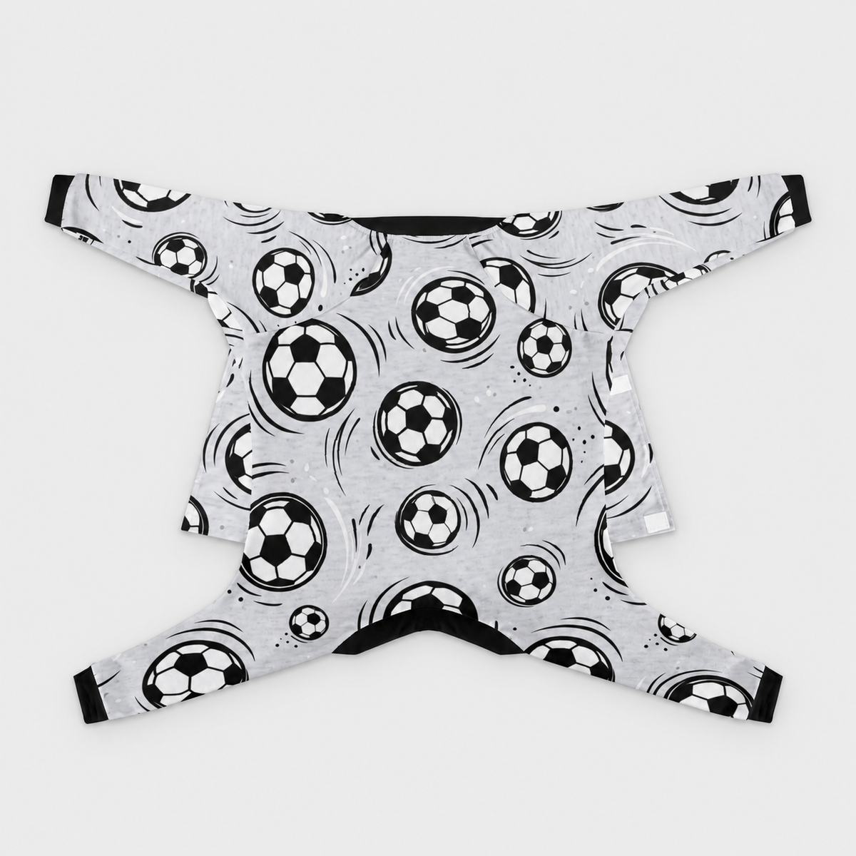 Soccer Ball French Bulldog Pajamas - Soft Stretch Dog Sleepwear - back view