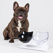 French Bulldog Raised Bowl Stand - Single & Double Dishes