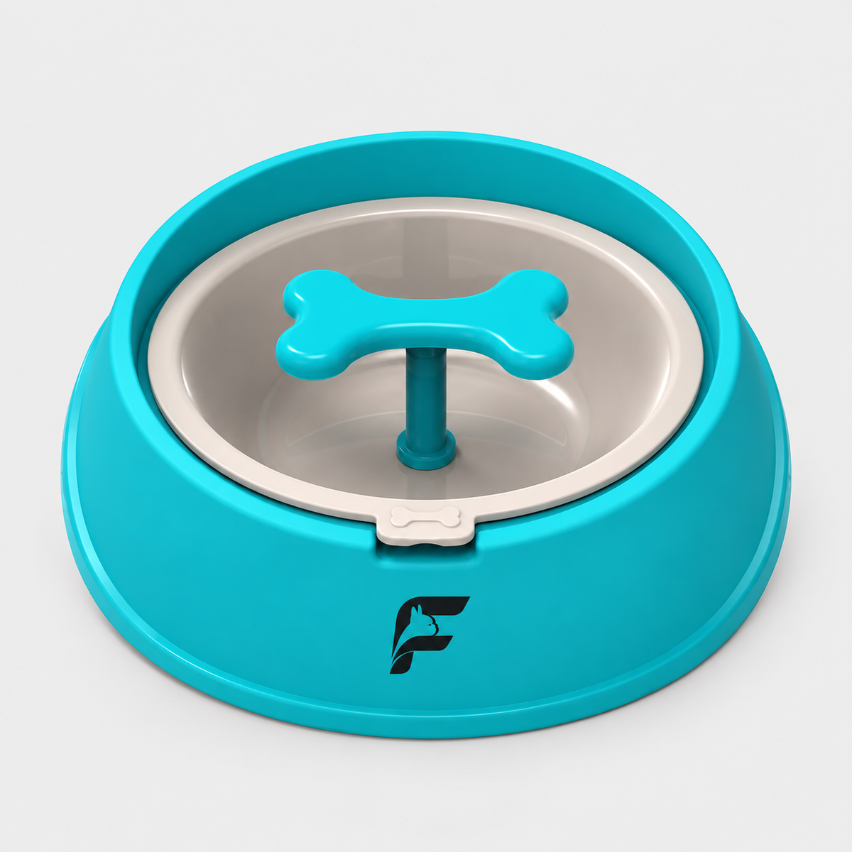 French Bulldog Slow Feeder Bowl - Raised Bone Center