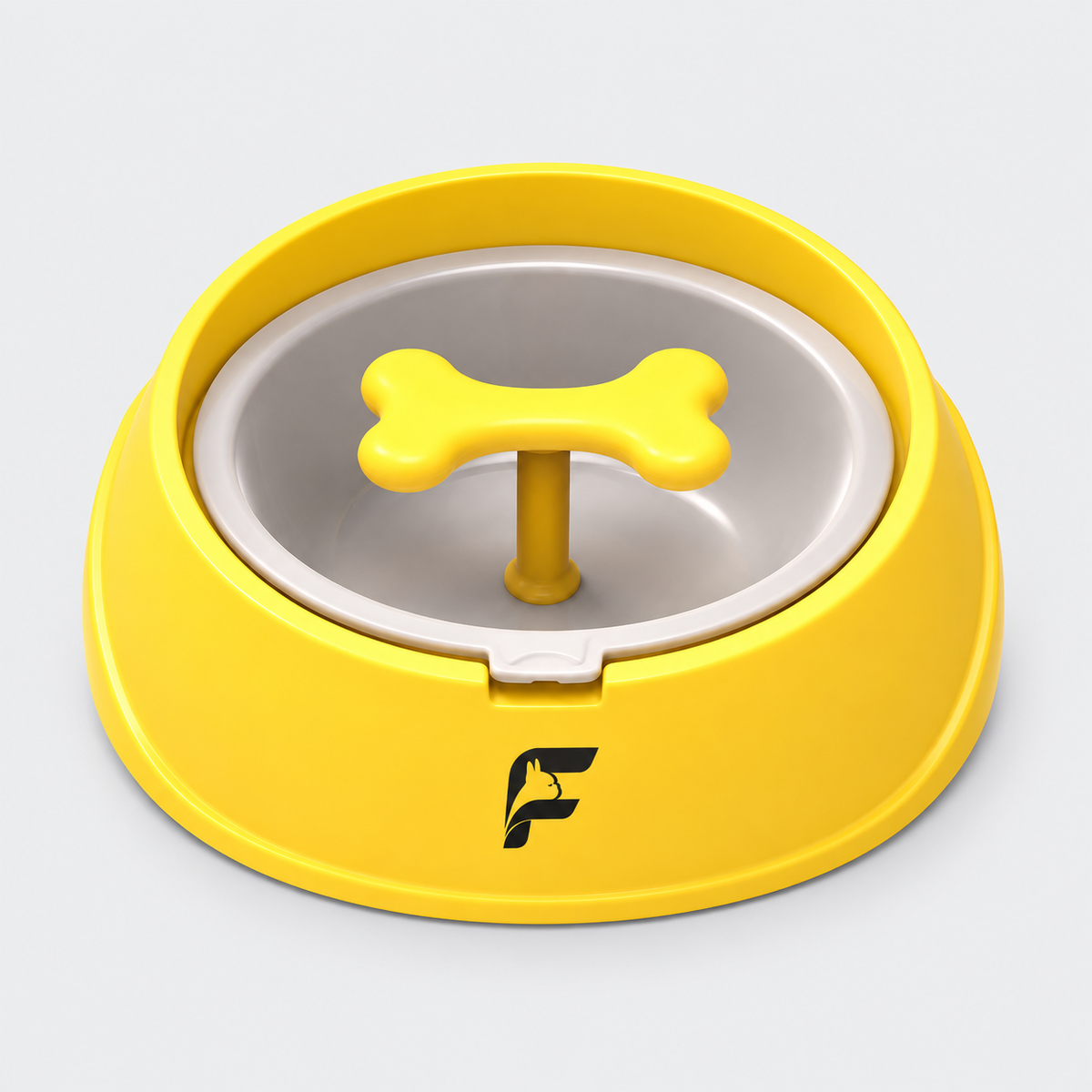 French Bulldog Slow Feeder Bowl - Raised Bone Center