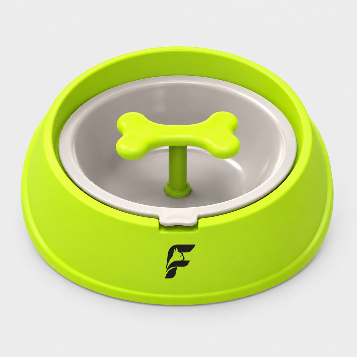 French Bulldog Slow Feeder Bowl - Raised Bone Center