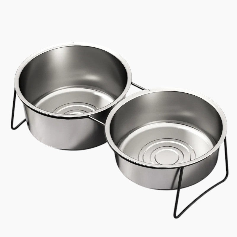 French Bulldog Stainless Steel Bowls with Raised Wire Stand product detail