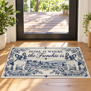 Home Is Where the Frenchie Is Doormat beside a door