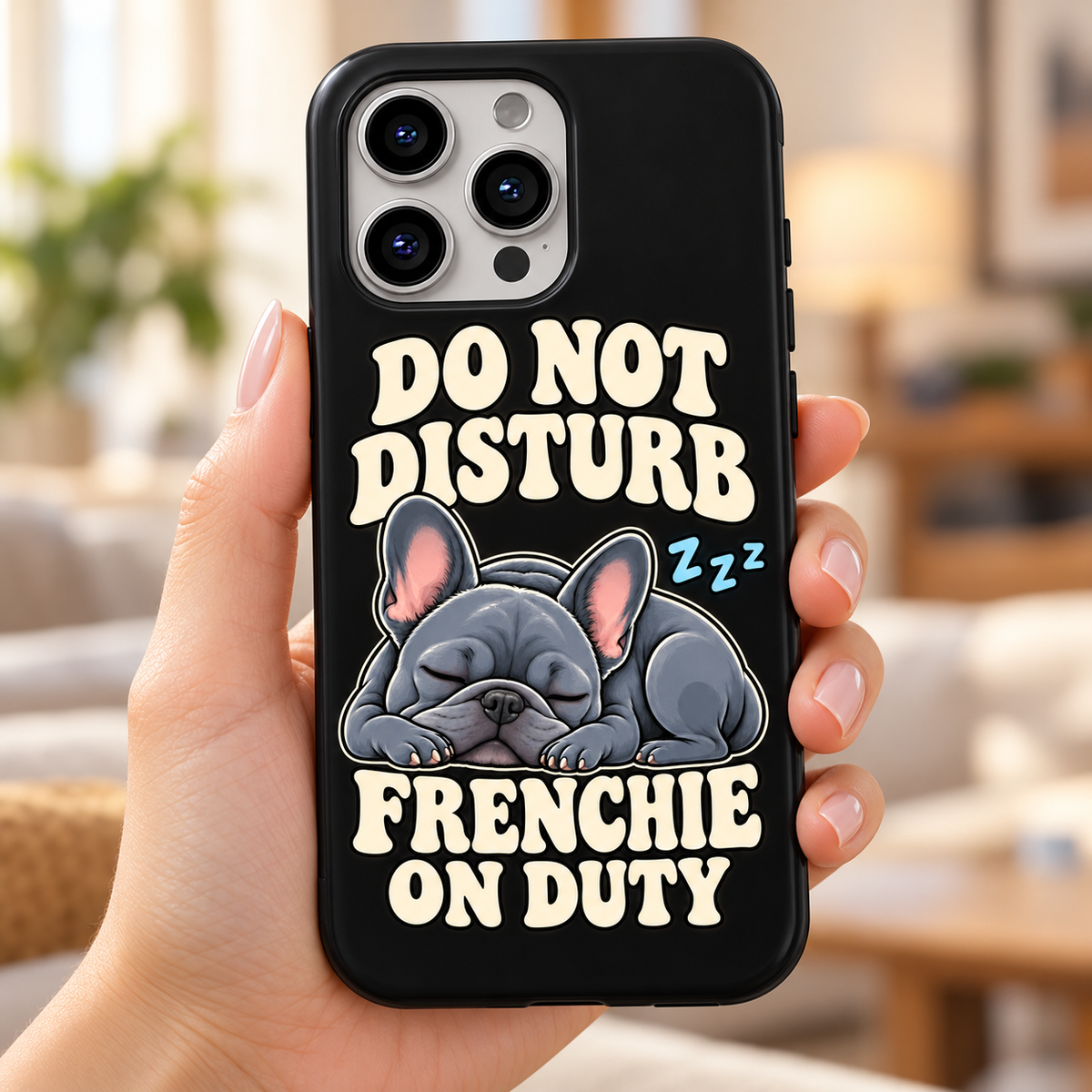 Approved main image: Do Not Disturb Frenchie Tough Phone Case