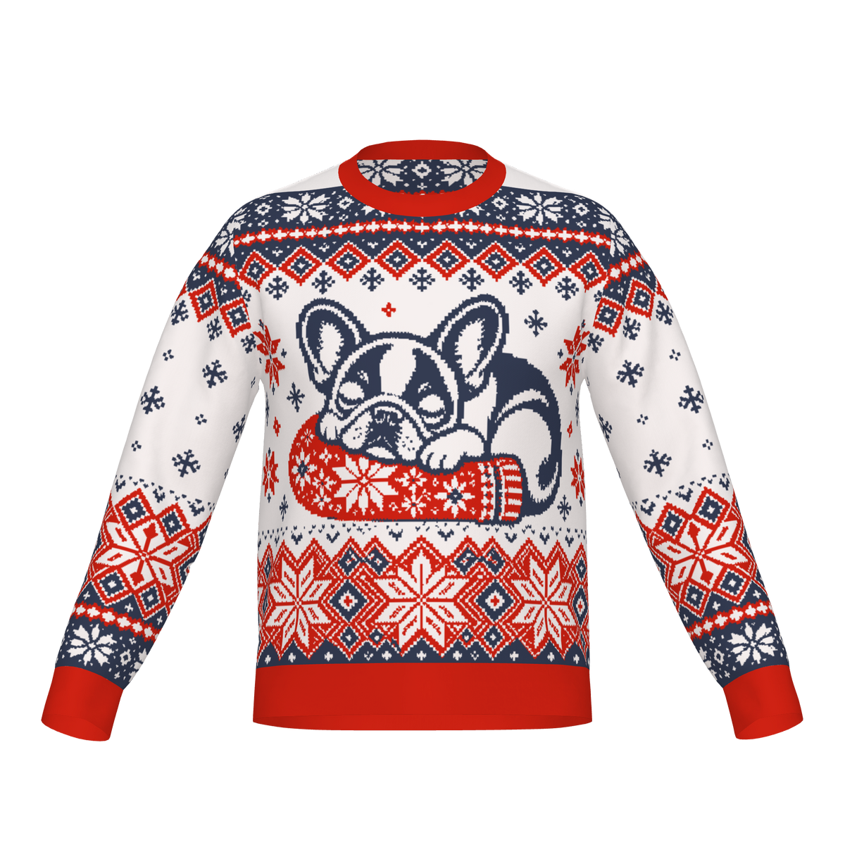 Frenchie human knit sweater 07 — square product view 1
