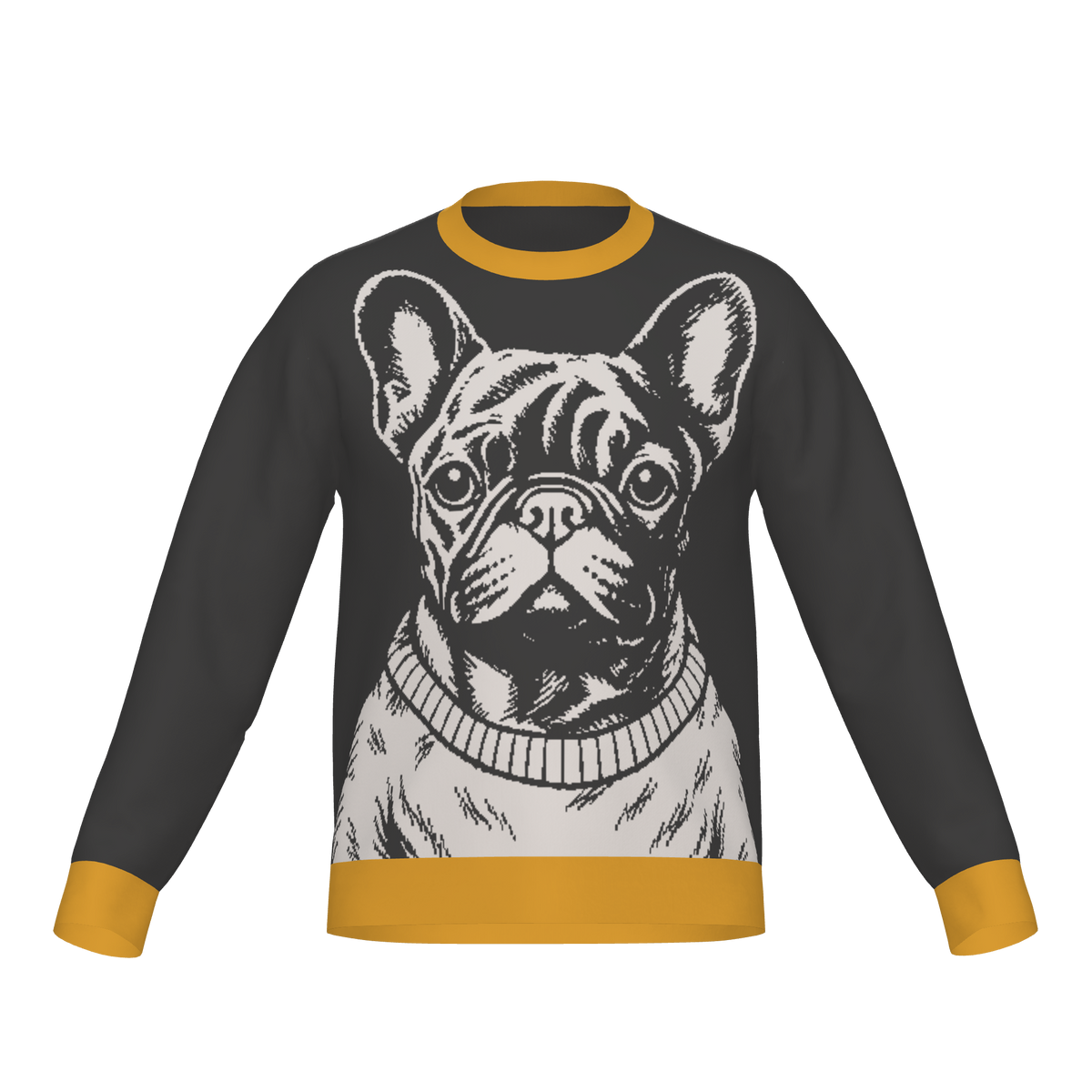 Frenchie human knit sweater 08 — square product view 1