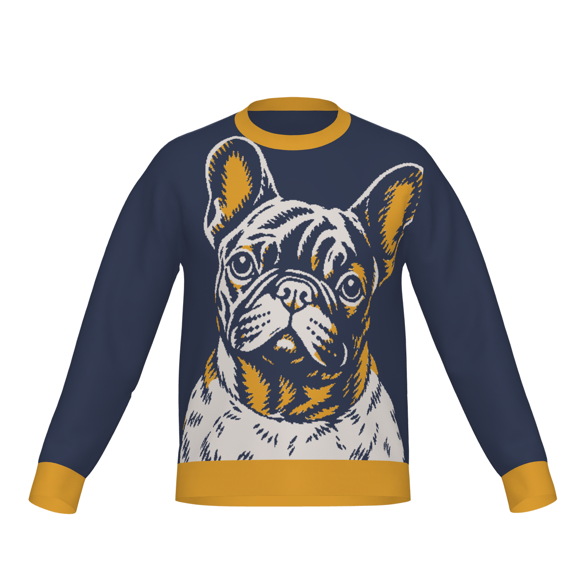 Frenchie human knit sweater 09 — square product view 1