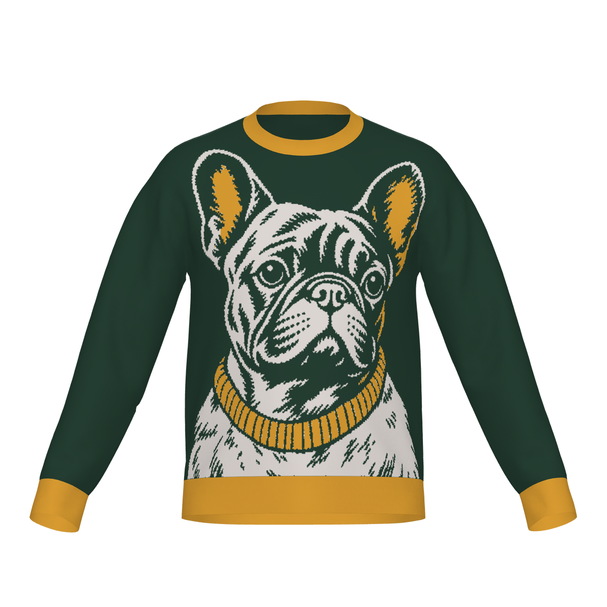 Frenchie human knit sweater 10 — square product view 1