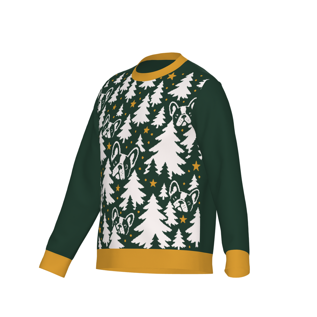 Evergreen Frenchie knit sweater redesigned product view 2