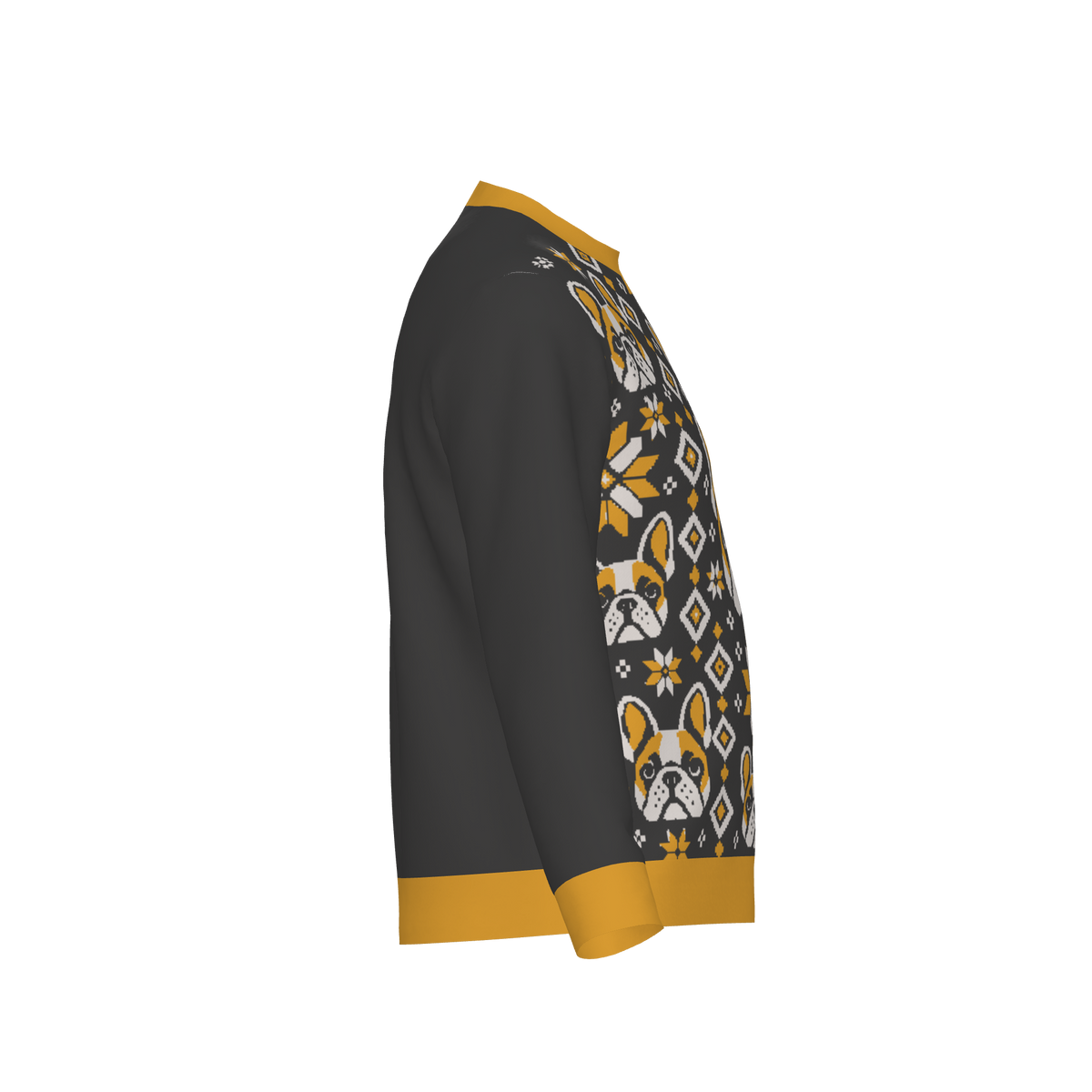 Nordic Frenchie Christmas Knit Sweater — square product view 6