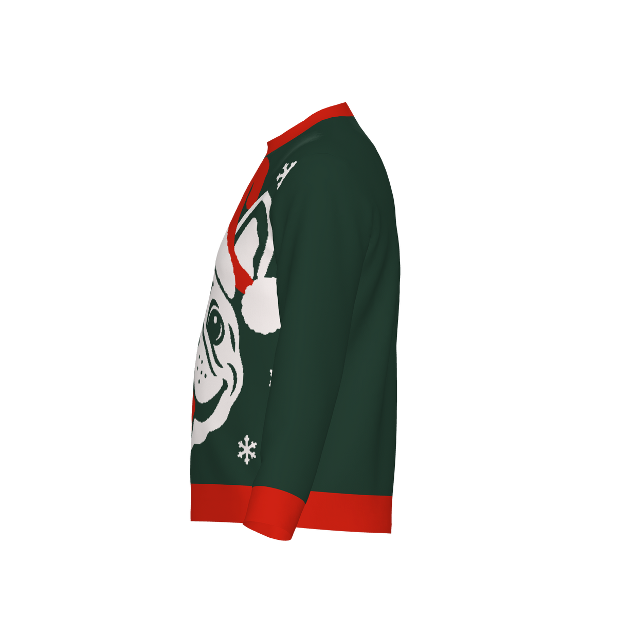 Santa Hat Frenchie Christmas Knit Sweater — square product view 3