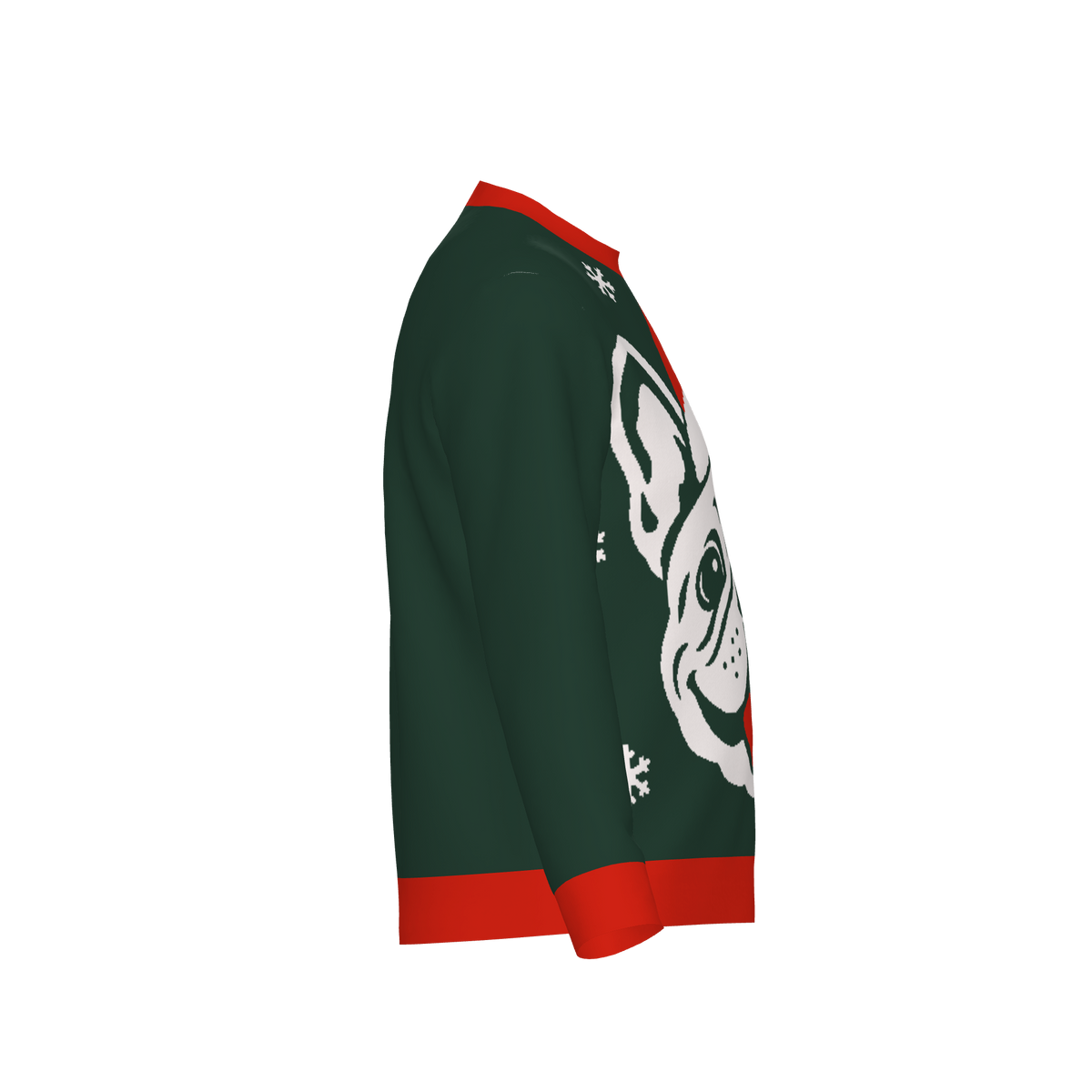 Santa Hat Frenchie Christmas Knit Sweater — square product view 6