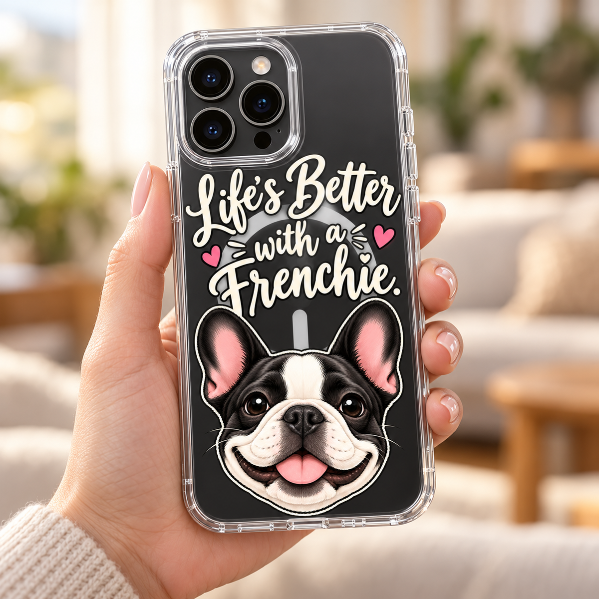 Approved main image: Life’s Better with a Frenchie Magnetic Phone Case