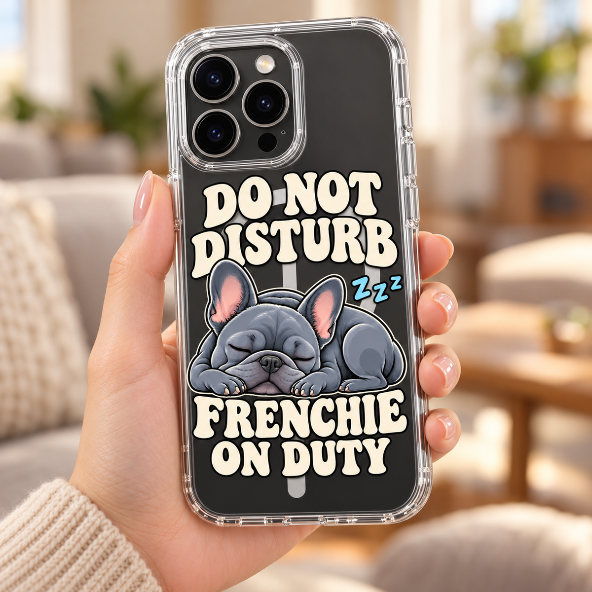 Approved main image: Do Not Disturb Frenchie Magnetic Phone Case