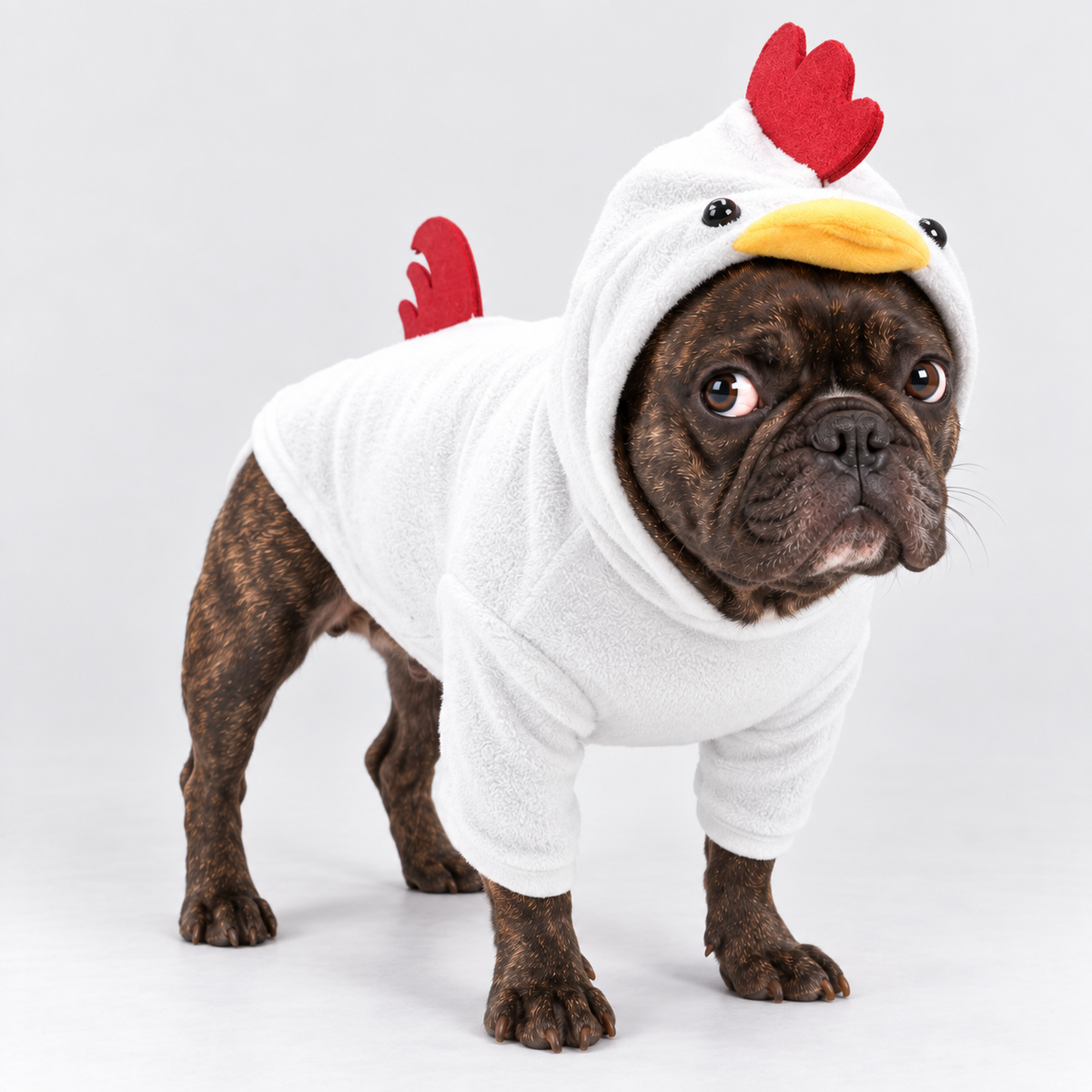 French Bulldog Rooster Hoodie Halloween Costume