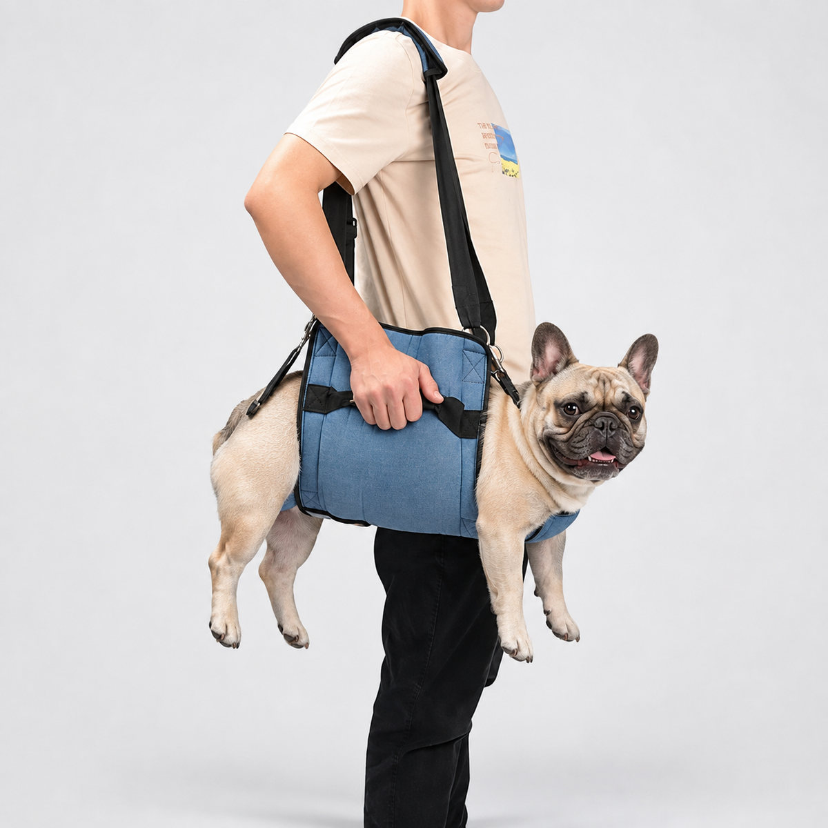 French Bulldog Adjustable Lift Support Harness | Frenchie Mobility Aid Sling