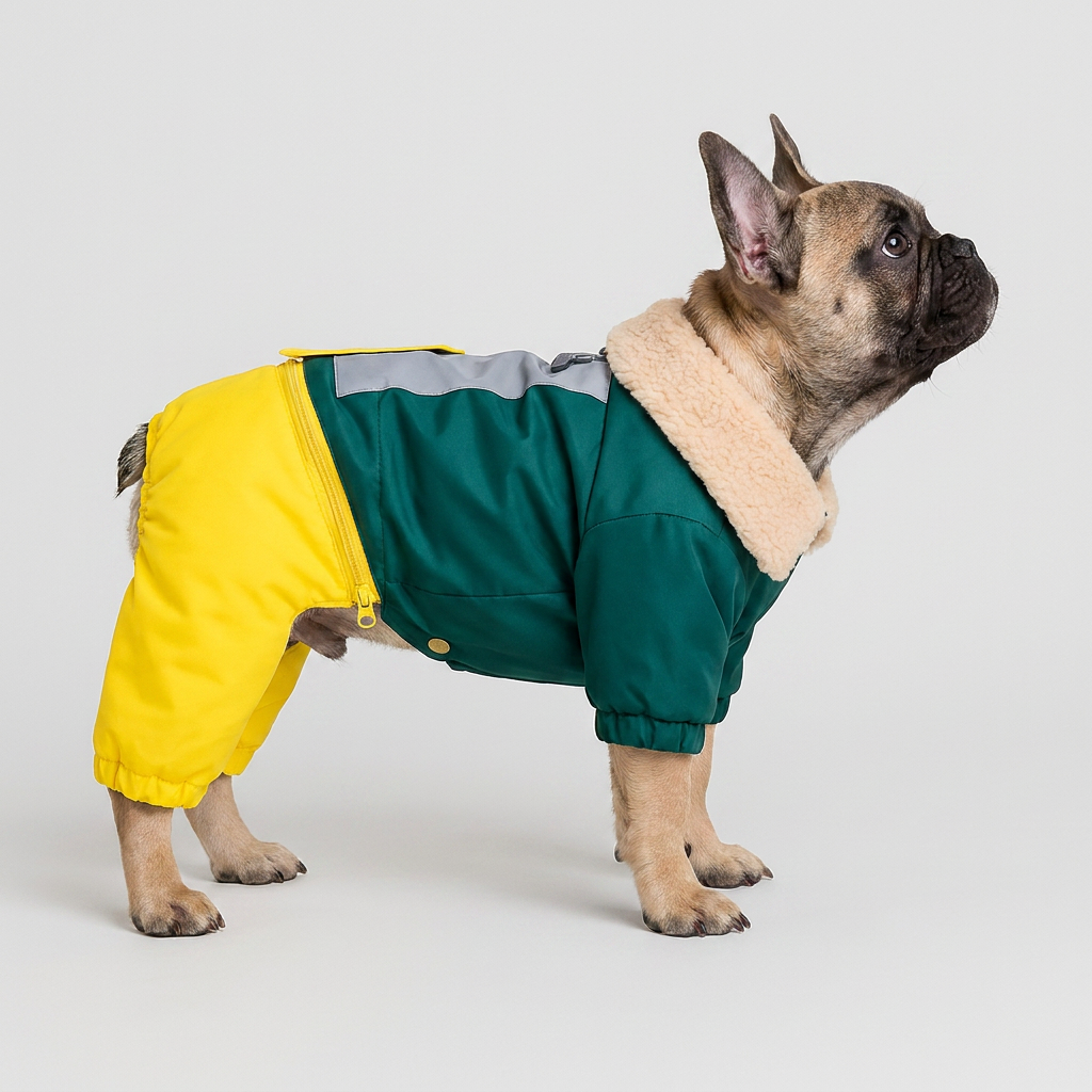 French Bulldog detachable cotton coat 2-in-1 jacket set