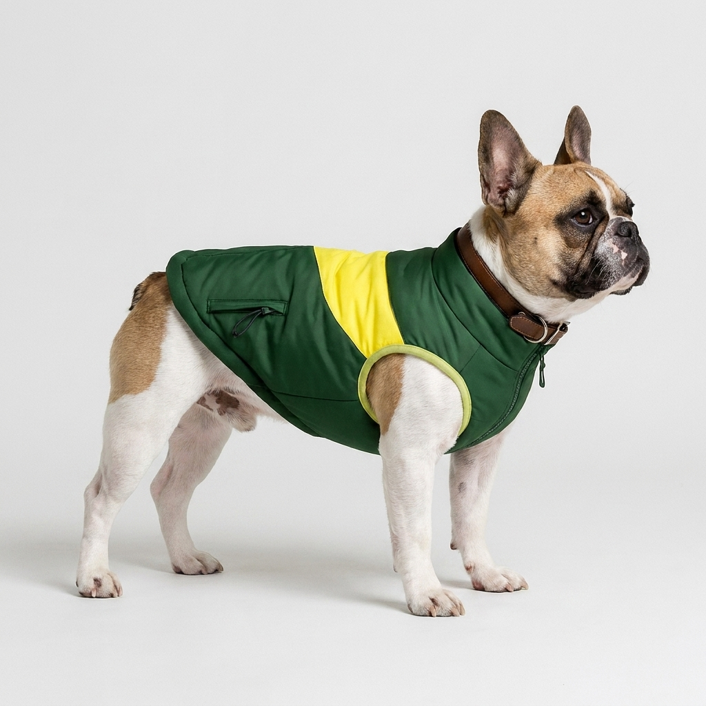 French Bulldog padded winter cold weather coat