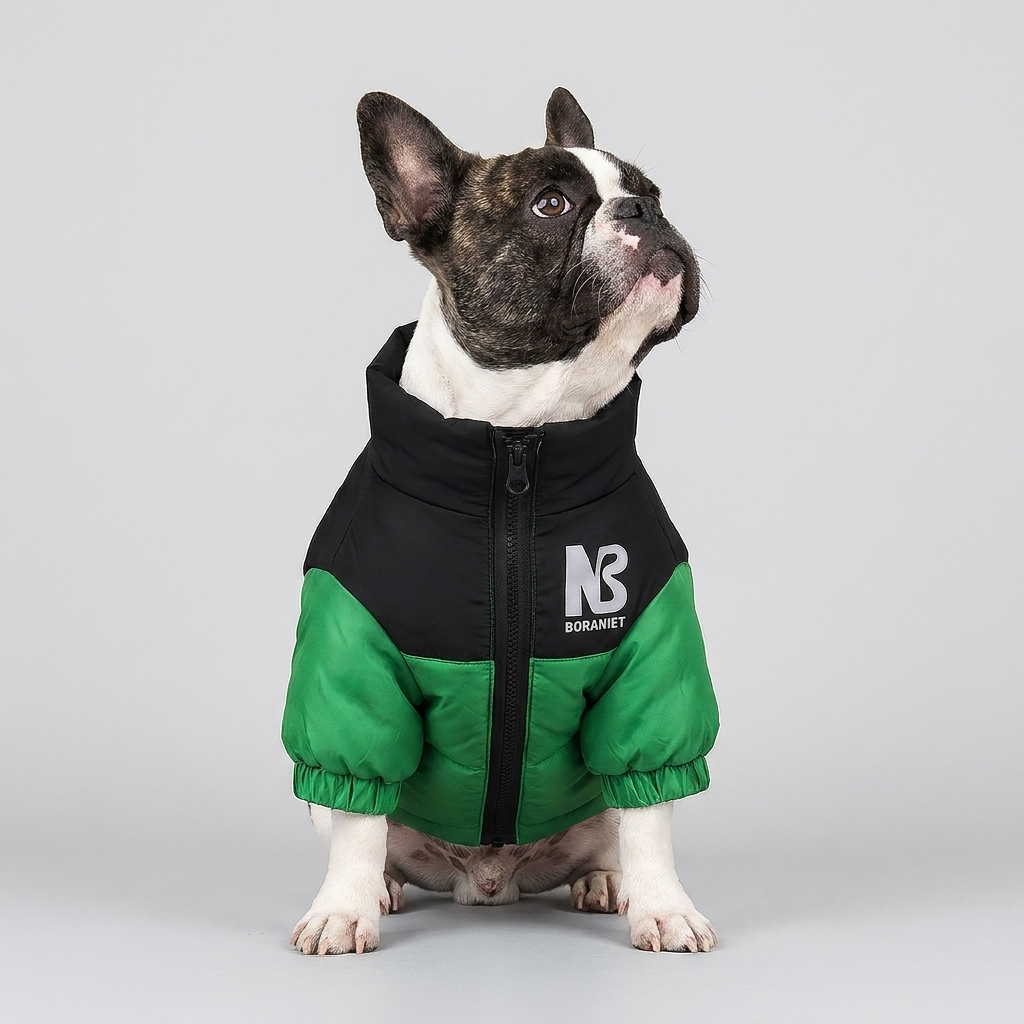 French Bulldog reflective winter safety jacket