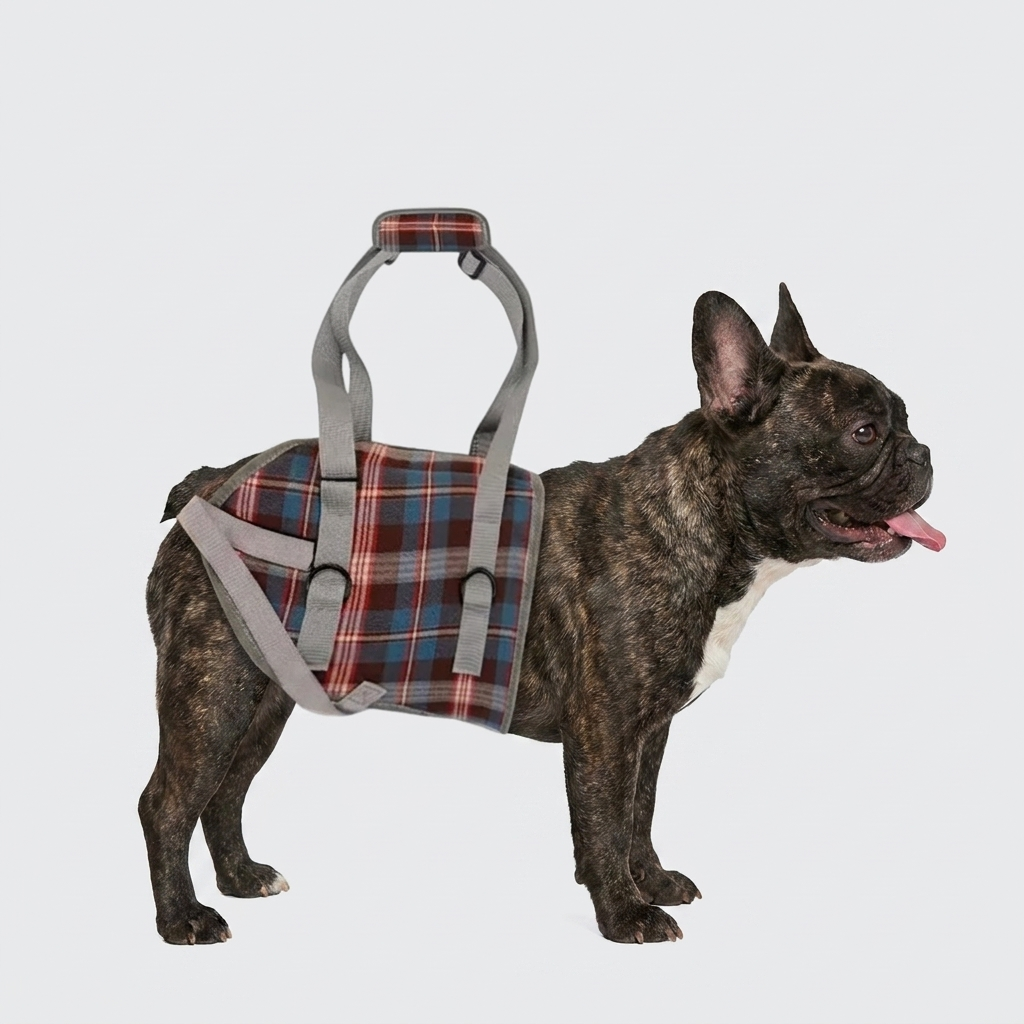 French Bulldog lift harness support and comfort