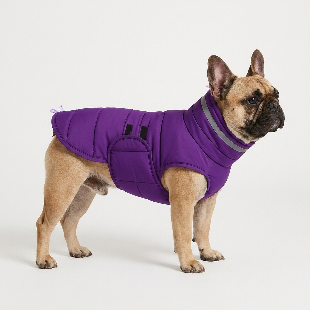 French Bulldog high collar cotton winter coat