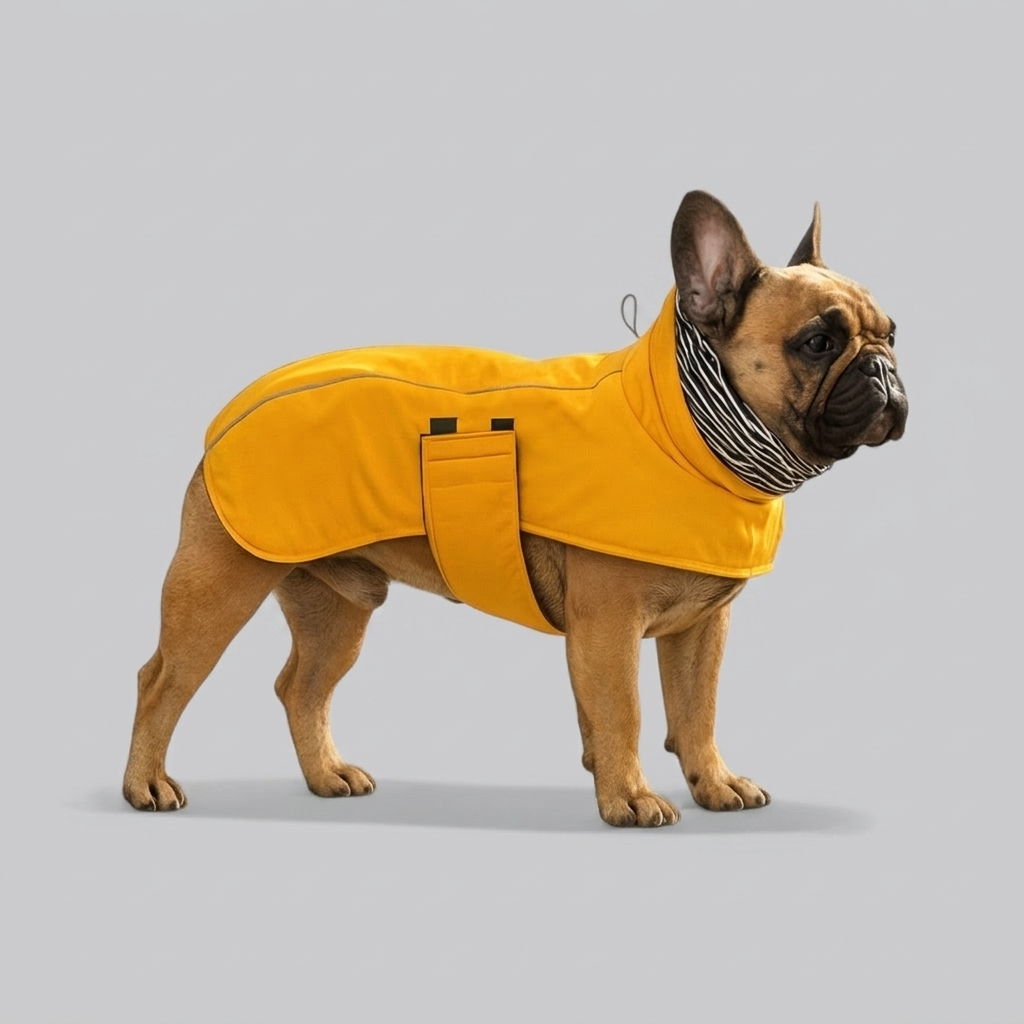 French Bulldog reflective winter fleece-lined coat