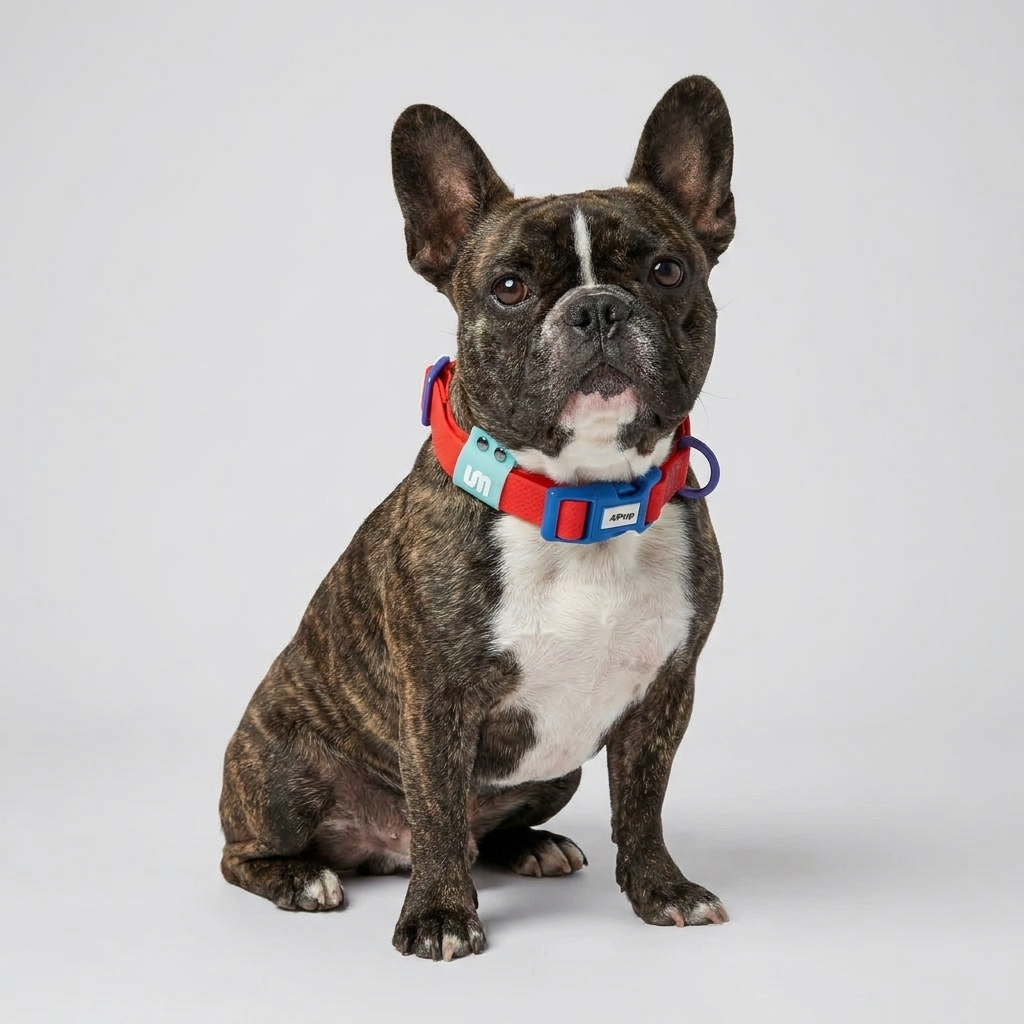 French Bulldog reflective waterproof PVC collar