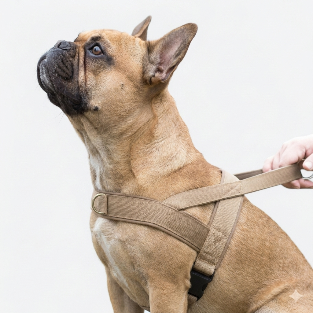 French Bulldog tactical no-pull harness leash set