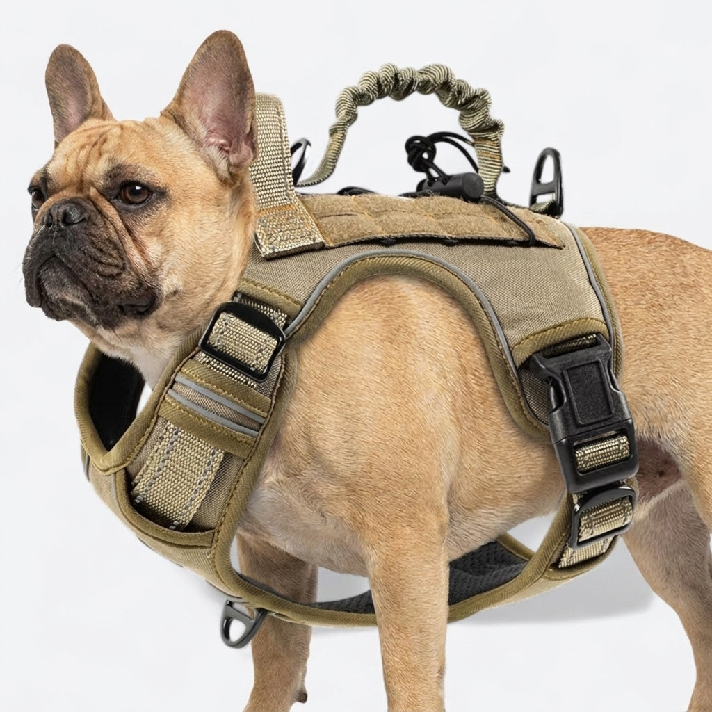 French Bulldog heavy-duty escape-proof vest black