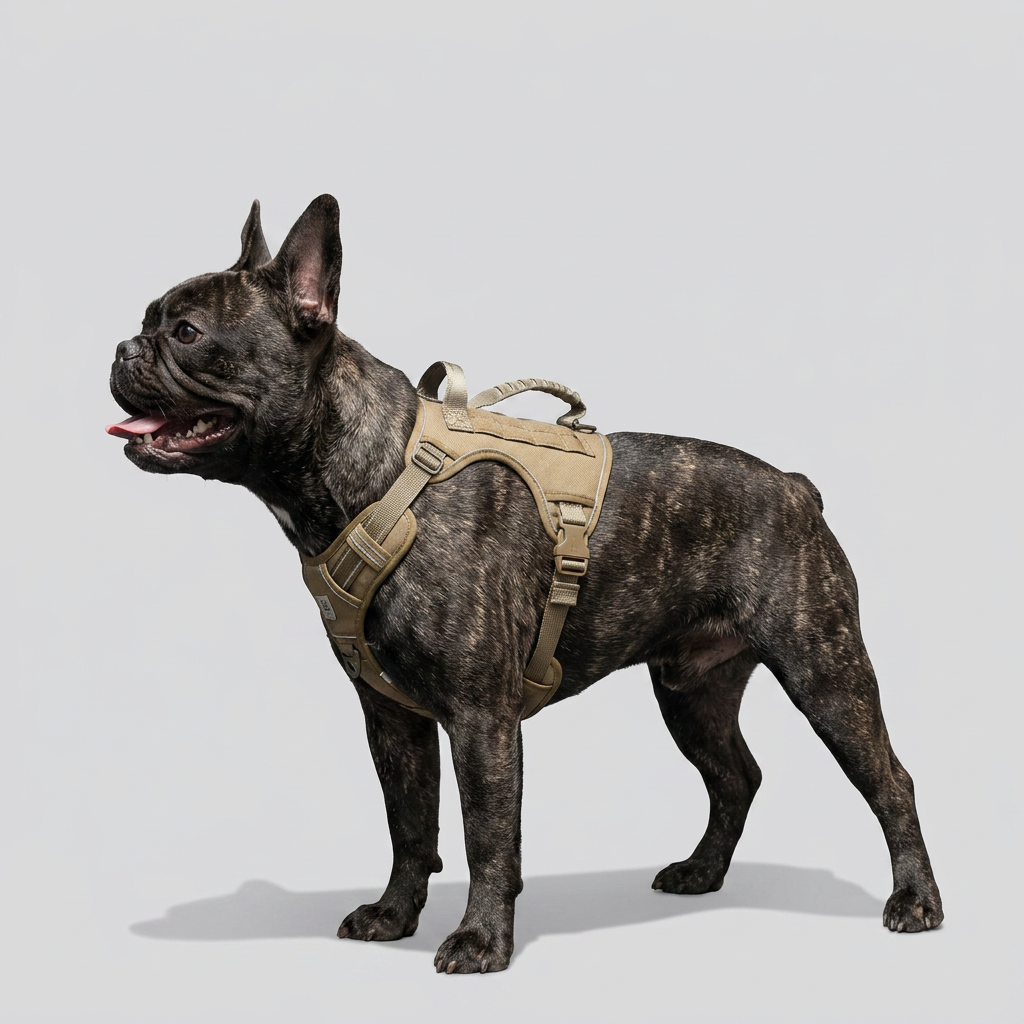 French Bulldog heavy-duty escape-proof vest gray