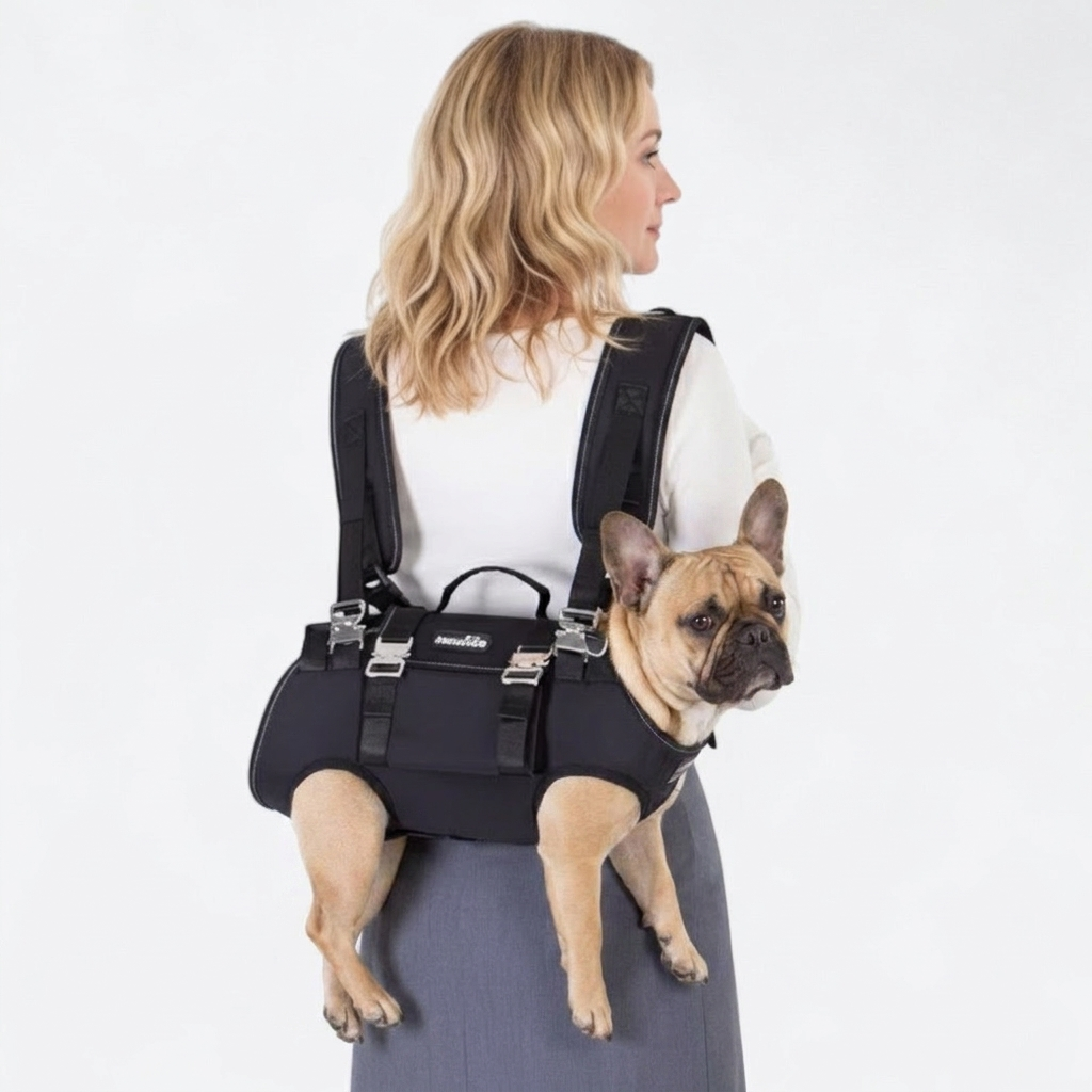 French Bulldog cross-shoulder 3-in-1 backpack carrier