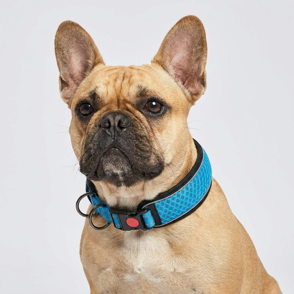 French Bulldog reflective no-pull collar black