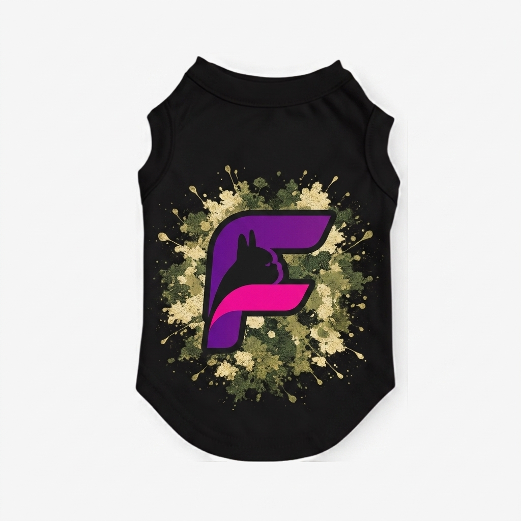 French Bulldog WildCamo Tank black