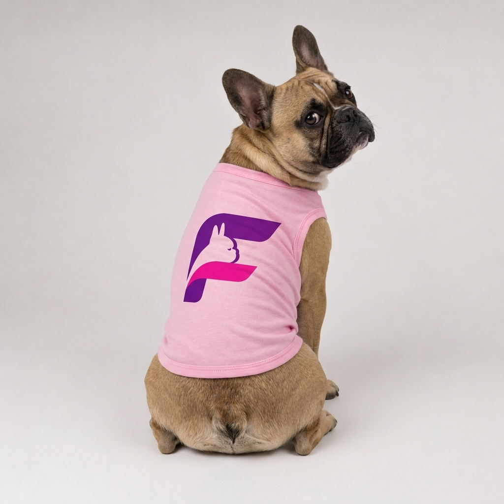 French Bulldog Four Peaks Tank pink