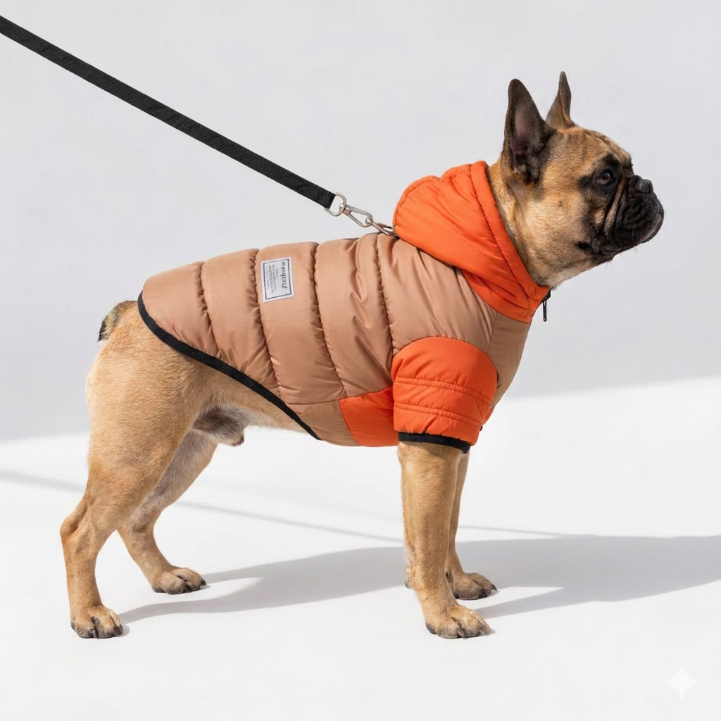 French Bulldog Premium Winter Hooded Vest