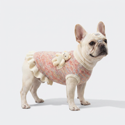 French Bulldog Cute Ruffle Knit Sweater