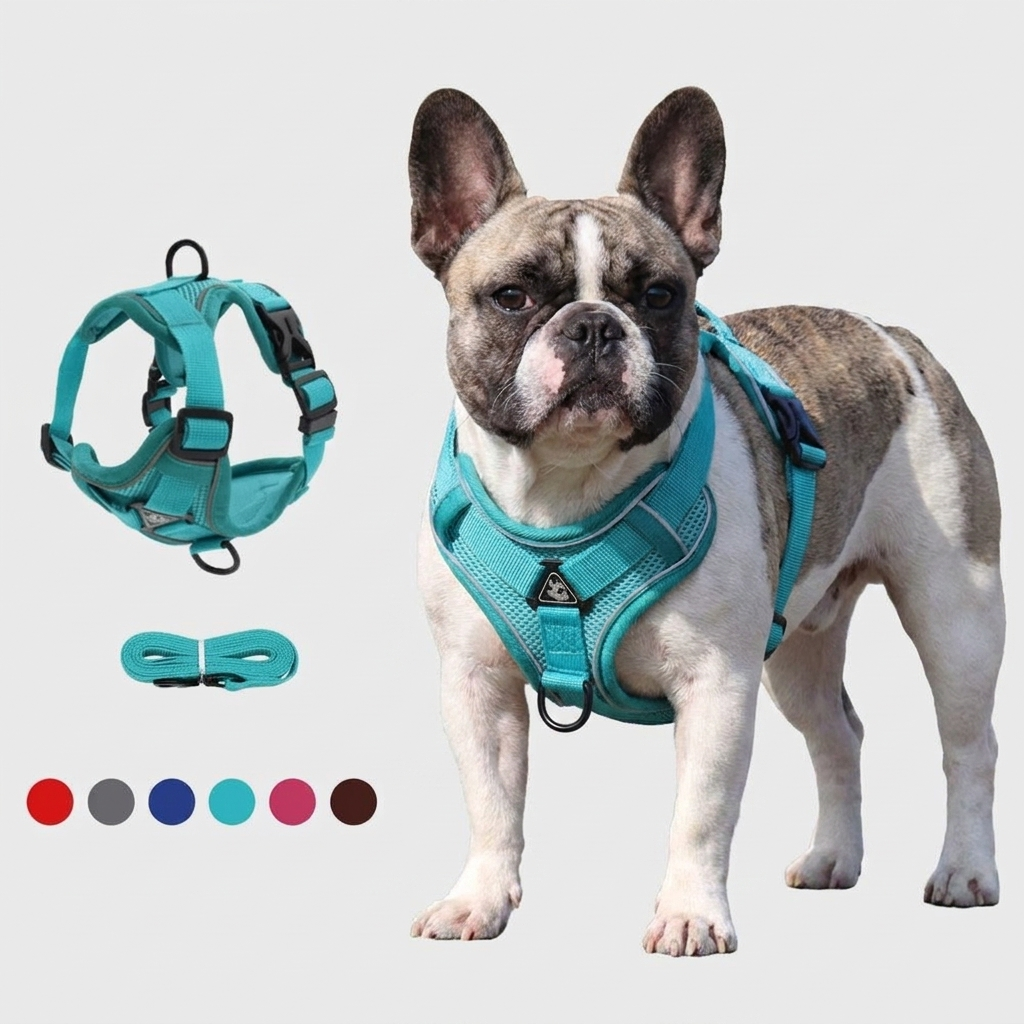 French Bulldog Harness Leash Set 1