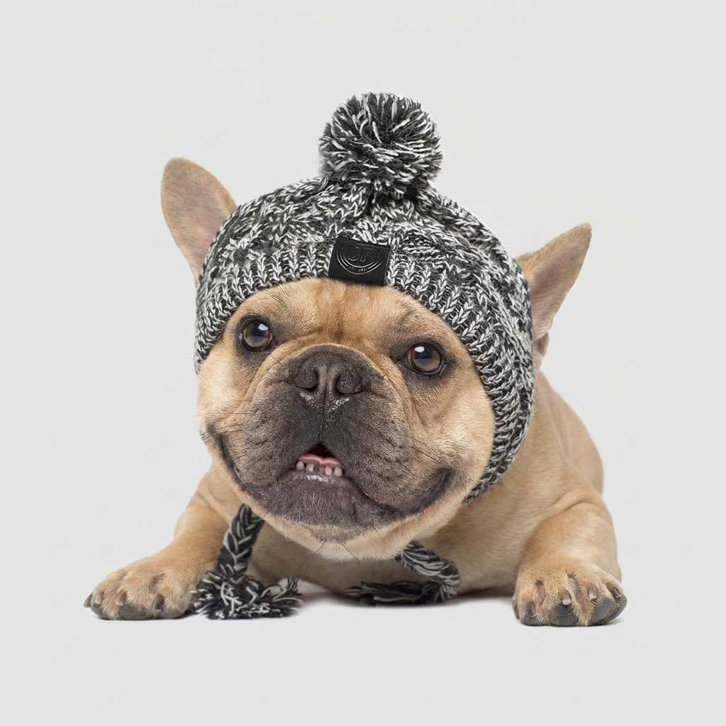 French Bulldog Windproof Woolen Winter Cap 1