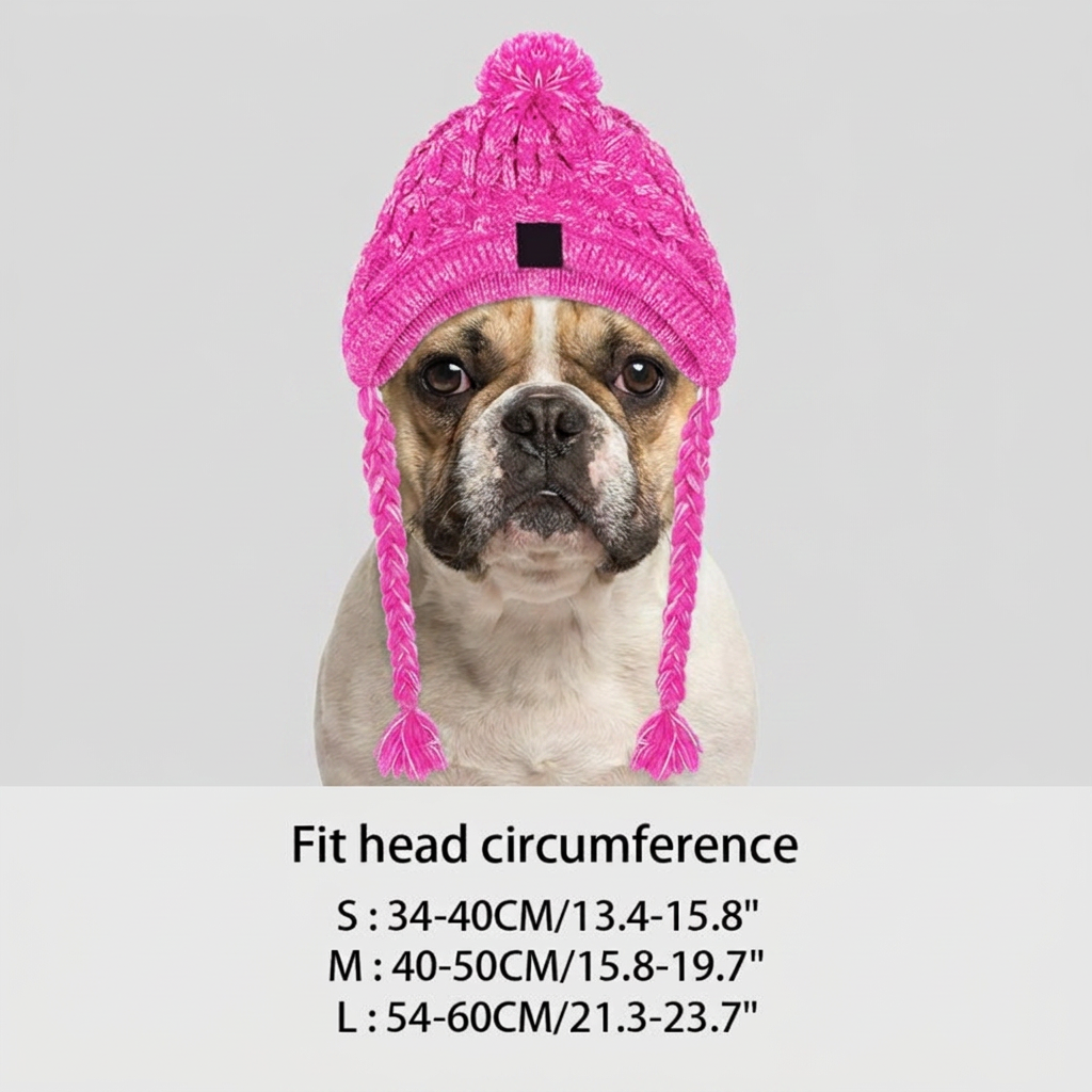 French Bulldog Winter Knitted Hat 3