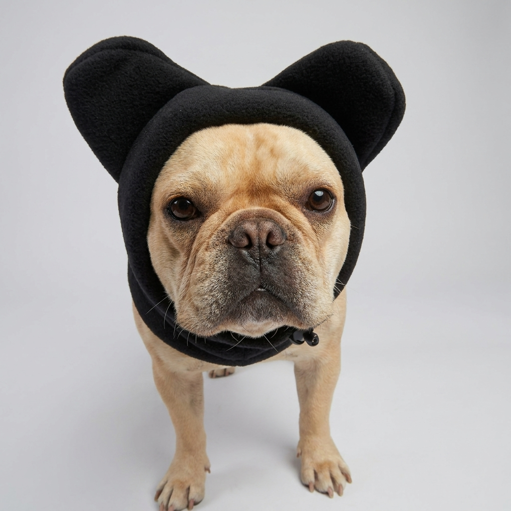 French Bulldog Warm Hat Adjustable Drawstring 4