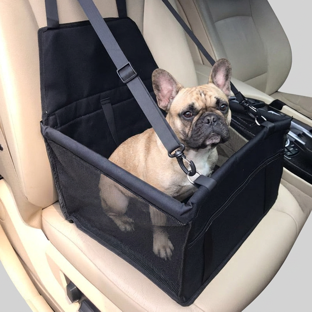 French Bulldog Seat Cover Car Folding Hammock 3