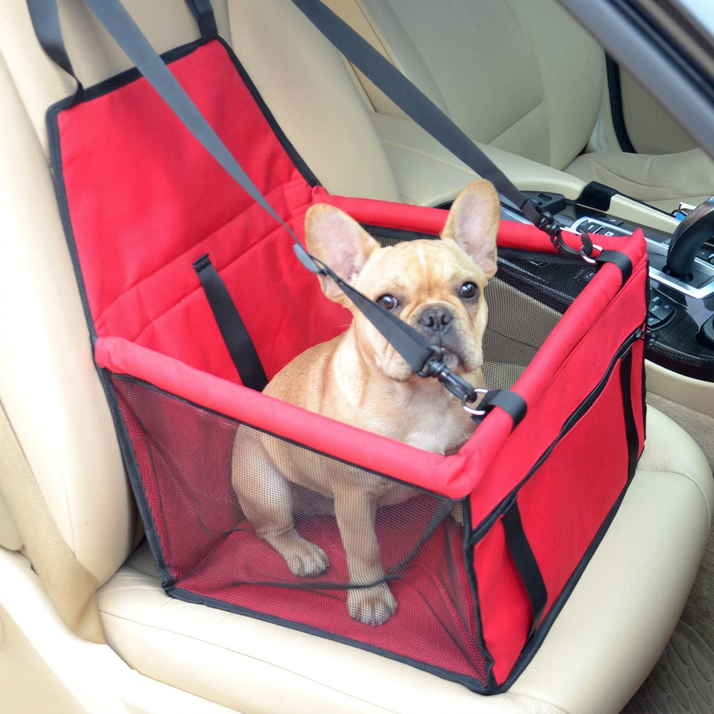French Bulldog Seat Cover Car Folding Hammock 5