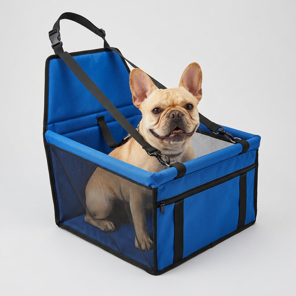 French Bulldog Seat Cover Car Folding Hammock 6