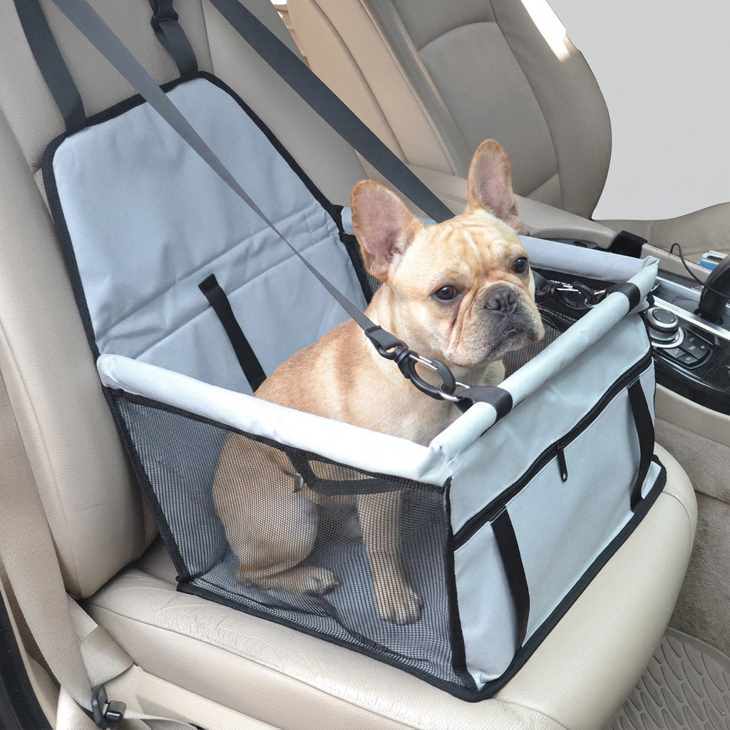French Bulldog Seat Cover Car Folding Hammock 8