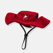 Redwood bucket sun hat for French Bulldogs with The Frenchie Shop logo