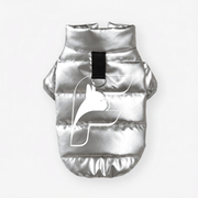 Silver Expedition Pro jacket for French Bulldogs with The Frenchie Shop logo