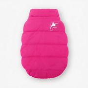 Mr Pink fur-lined coat for French Bulldogs with The Frenchie Shop logo