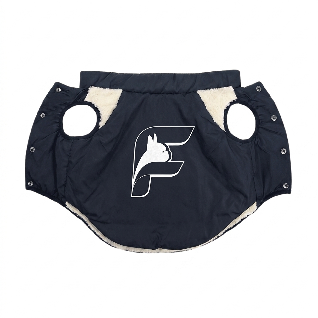 Navy blue Furline coat, second view