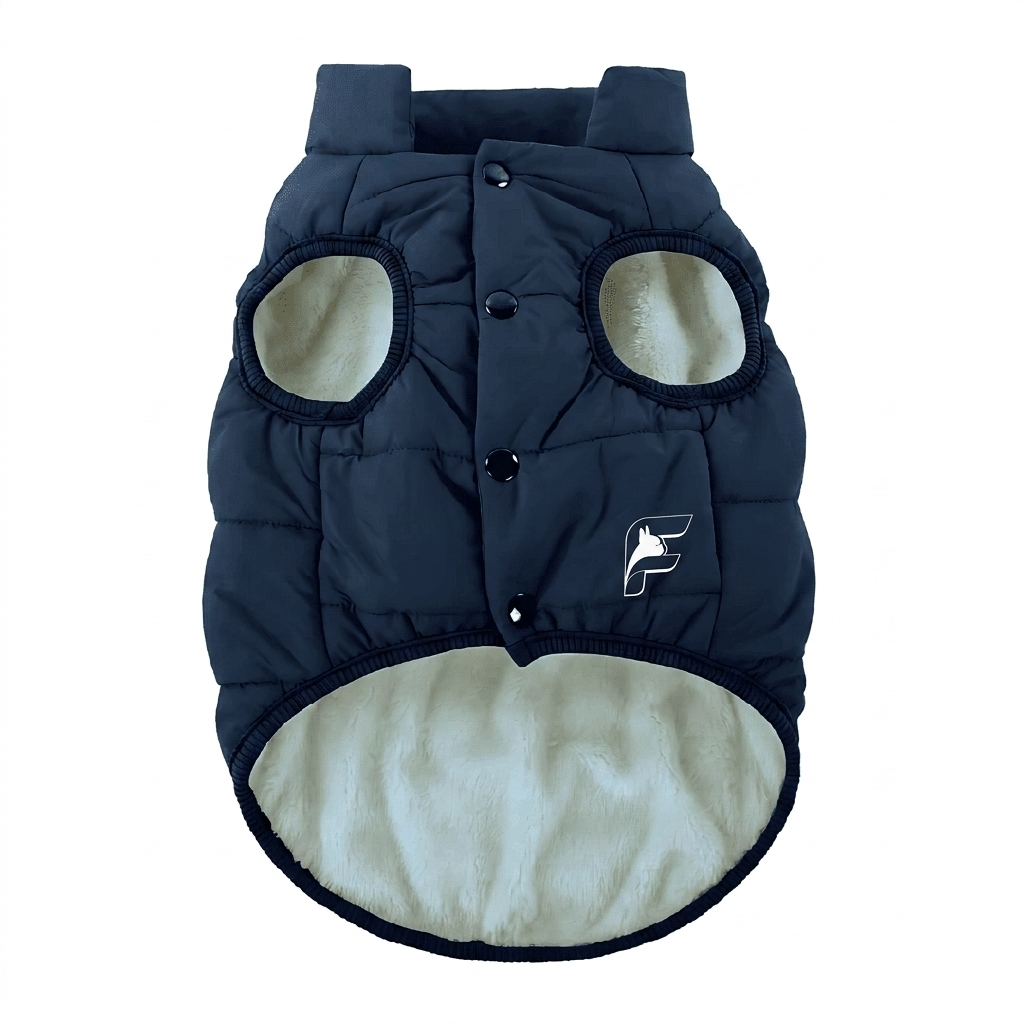 Navy blue Furline coat, third view