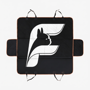 Car seat cover for dogs with The Frenchie Shop logo
